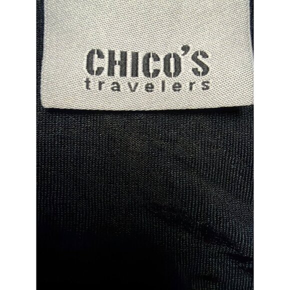 Vintage Chicos Leaf Print Sleeveless Tank 2 piece Top & Pants Set Size L - Picture 7 of 12